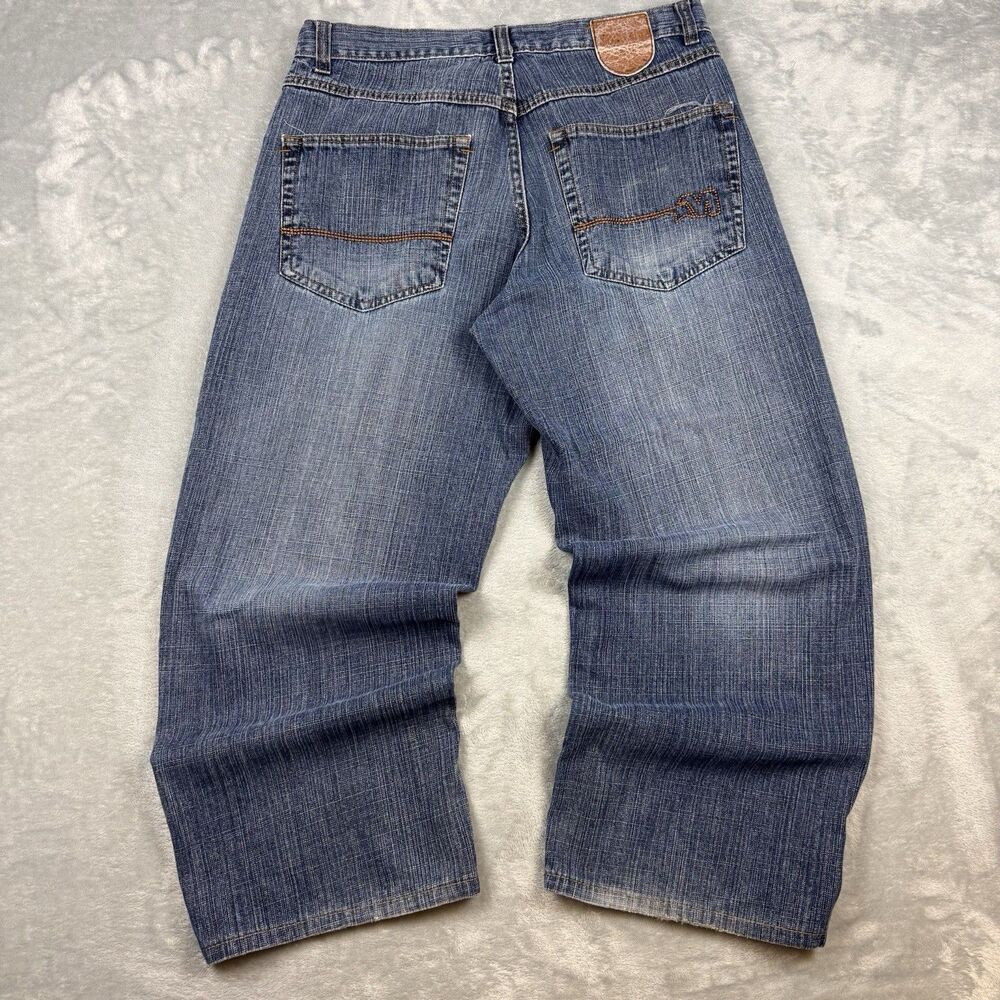 Vintage Mecca Wide Leg Baggy Jeans Men’s 32x30 Blue Y2K Hip Hop Skater
